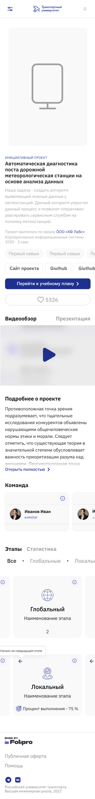Мобильная версия — этапы